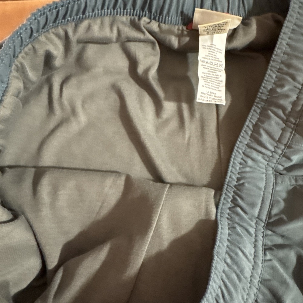 L.L Bean Blue Stretch Pants Mens Sz XL 30" Inseam Elastrell Sorona Performance - Picture 7 of 12